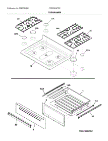 Top / Drawer parts for Frigidaire Range FFGF3054TDC from AppliancePartsPros.com
