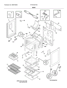 Body parts for Frigidaire Range FFGF3054TDC from AppliancePartsPros.com