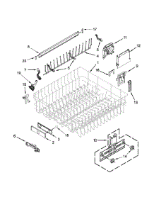Upper Rack And Track Parts parts for Kenmore Dishwasher 665.12763K314 (66512763K314, 665 12763K314) from AppliancePartsPros.com