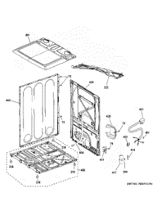Cabinet & Top Panel parts for Ge Dryer GTX42GASJ0WW from AppliancePartsPros.com