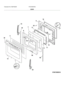 Door parts for Frigidaire Range FFGF3056TSB from AppliancePartsPros.com