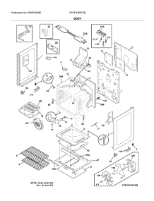 Body parts for Frigidaire Range FFGF3056TSB from AppliancePartsPros.com