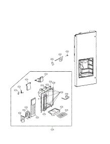 Dispenser parts for Lg Refrigerator LFX25961SW/00 from AppliancePartsPros.com