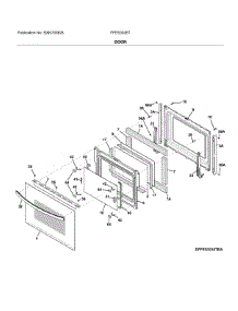 Door parts for Frigidaire Range FFES3026TWD from AppliancePartsPros.com