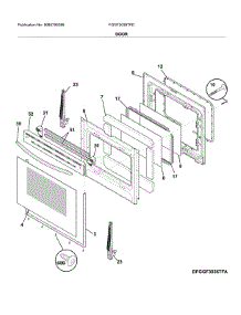 Door parts for Frigidaire Range FGGF3036TFD from AppliancePartsPros.com