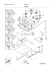 Burner parts for Frigidaire Range FGGF3036TFD from AppliancePartsPros.com