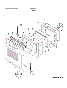 Door parts for Frigidaire Range LGGF3046TFC from AppliancePartsPros.com