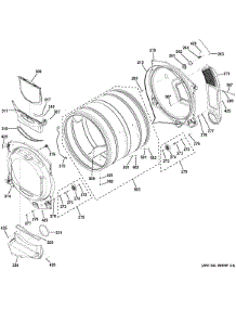 Drum parts for Ge Dryer GFDS260EF2WW from AppliancePartsPros.com