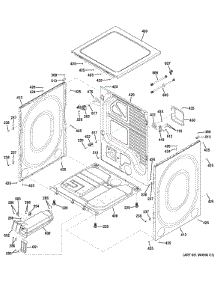 Cabinet & Top Panel parts for Ge Dryer GFDS260EF2WW from AppliancePartsPros.com