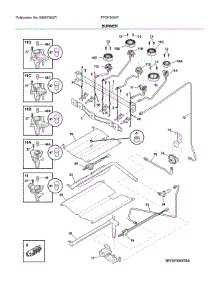 Burner parts for Frigidaire Range FFGF3054TBC from AppliancePartsPros.com