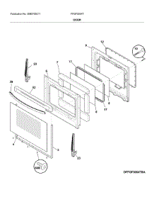 Door parts for Frigidaire Range FFGF3054TBC from AppliancePartsPros.com