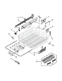Upper Rack And Track Parts parts for Kenmore Dishwasher 665.12793K313 (66512793K313, 665 12793K313) from AppliancePartsPros.com
