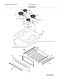 Top / Drawer parts for Frigidaire Range CFEF3016USB from AppliancePartsPros.com