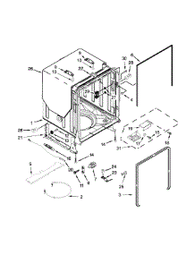 Tub And Frame Parts parts for Kenmore Dishwasher 665.12776K314 (66512776K314, 665 12776K314) from AppliancePartsPros.com