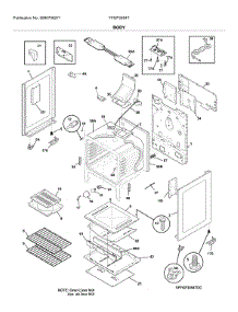 Body parts for Frigidaire Range FFGF3054TWC from AppliancePartsPros.com