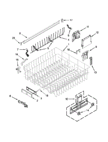 Upper Rack And Track Parts parts for Kenmore Dishwasher 665.12776K314 (66512776K314, 665 12776K314) from AppliancePartsPros.com