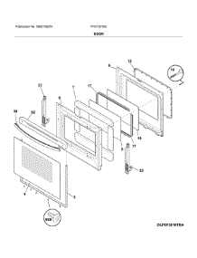 Door parts for Frigidaire Range FFEF3016UWB from AppliancePartsPros.com