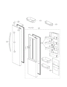 Refrigerator Door Parts parts for Lg Refrigerator LSXS26466S/00 from AppliancePartsPros.com