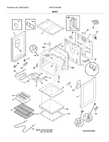 Body parts for Frigidaire Range CFEF3016UWB from AppliancePartsPros.com
