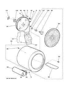 Drum parts for Ge Dryer GTX60GBSJ0WS from AppliancePartsPros.com