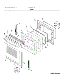 Door parts for Frigidaire Range FGGF3059TFD from AppliancePartsPros.com