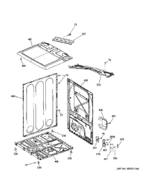 Cabinet & Top Panel parts for Ge Dryer GTX60EBSJ0WS from AppliancePartsPros.com