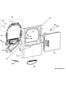 Front Panel & Door parts for Ge Dryer GTX60EBSJ0WS from AppliancePartsPros.com