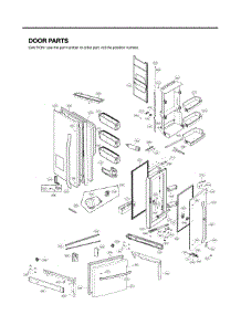 Door Parts parts for Lg Refrigerator LSFD2491ST/00 from AppliancePartsPros.com