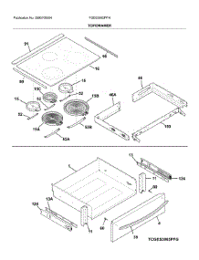 Top / Drawer parts for Frigidaire Range FGES3065PFN from AppliancePartsPros.com