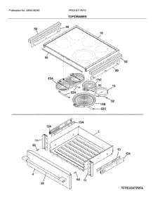 Top Drawer parts for Frigidaire Range FPEH3077RFG from AppliancePartsPros.com