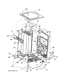 Cabinet parts for Ge Dryer GFDS140GD1WW from AppliancePartsPros.com
