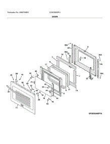 Door parts for Frigidaire Range CGIS3065PFJ from AppliancePartsPros.com