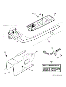 Gas Valve & Burner Assembly parts for Ge Dryer GFDS140GD1WW from AppliancePartsPros.com