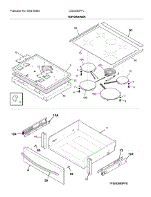 Top / Drawer parts for Frigidaire Range CGIS3065PFJ from AppliancePartsPros.com