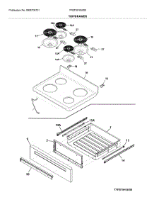Top / Drawer parts for Frigidaire Range FFEF3016USB from AppliancePartsPros.com