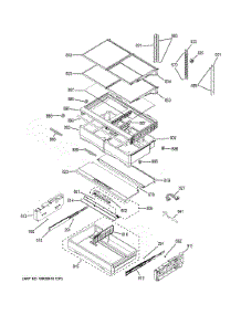 Fresh Food Shelves parts for Ge Refrigerator PFE28PSKJSS from AppliancePartsPros.com