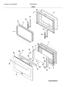 Door parts for Frigidaire Range FGGF3685TSB from AppliancePartsPros.com
