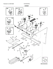 Burners parts for Frigidaire Range FGGF3685TSB from AppliancePartsPros.com