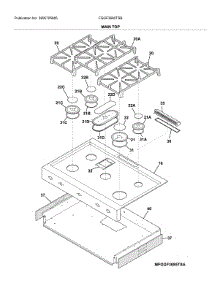 Main Top parts for Frigidaire Range FGGF3685TSB from AppliancePartsPros.com