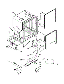 Tub And Frame Parts parts for Kenmore Dishwasher 665.12833K313 (66512833K313, 665 12833K313) from AppliancePartsPros.com