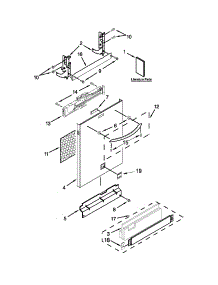 Door Panel Parts parts for Kenmore Dishwasher 665.12782K312 (66512782K312, 665 12782K312) from AppliancePartsPros.com