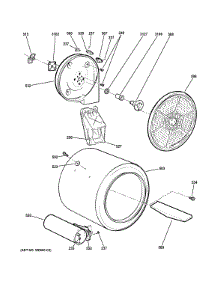 Drum parts for Ge Dryer GTDS560GF5WS from AppliancePartsPros.com