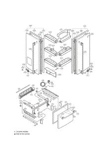 Door Parts parts for Lg Refrigerator LFD25860TT/00 from AppliancePartsPros.com