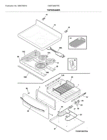 Top / Drawer parts for Frigidaire Range CGEF3062TFE from AppliancePartsPros.com
