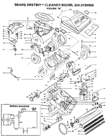 Figure "B" parts for Kenmore Vacuum 204.3199980 (2043199980, 204 3199980) from AppliancePartsPros.com
