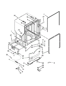 Tub And Frame Parts parts for Kenmore Dishwasher 665.12803K312 (66512803K312, 665 12803K312) from AppliancePartsPros.com