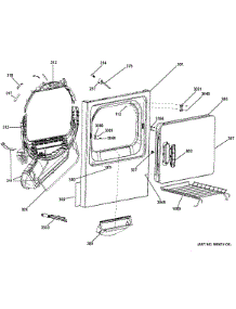 Front Panel & Door parts for Ge Dryer GTDS560EF5WS from AppliancePartsPros.com