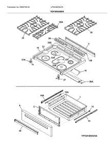 Top / Drawer parts for Frigidaire Range LFGH3054UFA from AppliancePartsPros.com