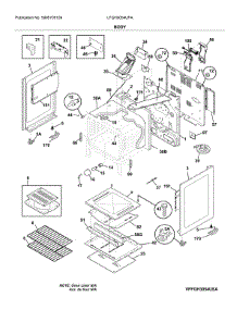 Body parts for Frigidaire Range LFGH3054UFA from AppliancePartsPros.com
