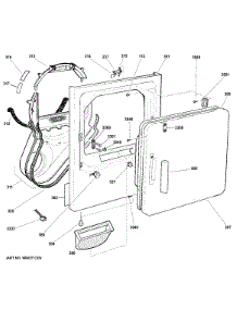 Front Panel & Door parts for Ge Dryer GTDP520GD6WW from AppliancePartsPros.com